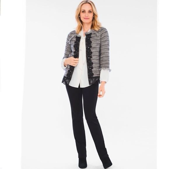 Chico’s Lace Tweed Cardigan - Picture 3 of 11